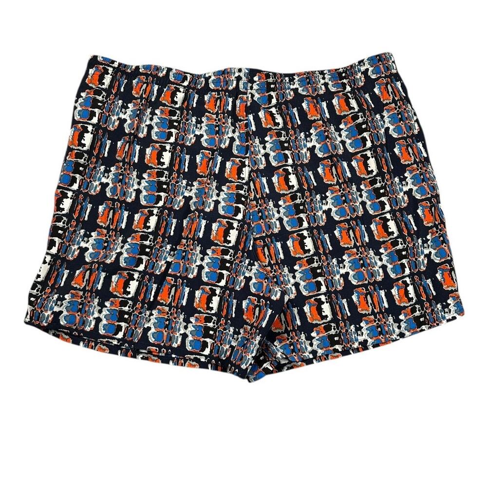 VTG Nike Mens L Swim Trunks Abstract Geometric Print Mesh Lined Shorts AOP